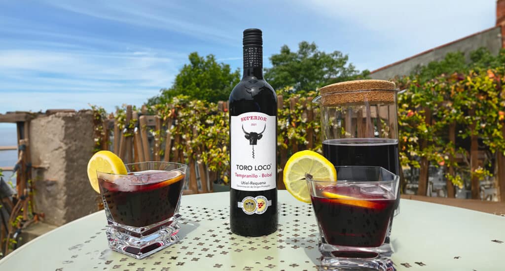 The Tinto de Verano cocktail is made with our Toro Loco Superior, a Spanish red wine